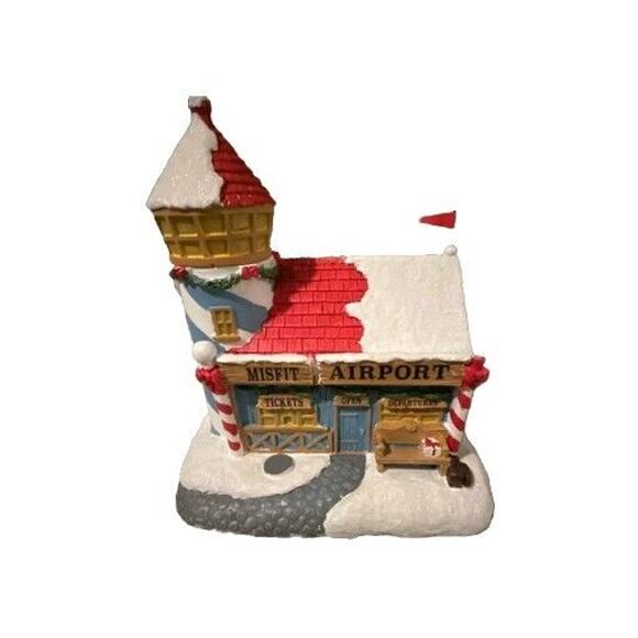 Thomas Kinkade Misfit Airport Christmas Building - Picture 1 of 6